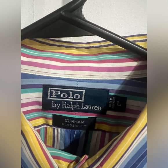 Polo by Ralph Lauren Curham Classic Fit Button Down Shirt - Multi Color-Large - Picture 1 of 5